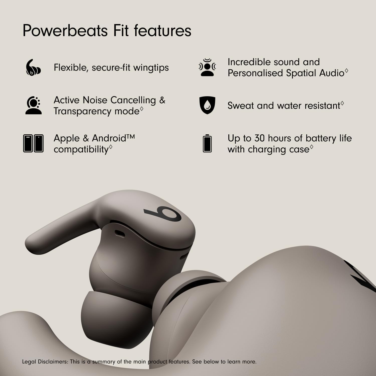 Buy Ecat Tech Ltd,Beats Powerbeats Fit – Wireless Noise-Cancelling Workout Earbuds – Gravel Gray - Gadcet UK | UK | London | Scotland | Wales| Near Me | Cheap | Pay In 3 | In-Ear Headphones